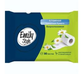 Туалетная бумага Emily Style влажная, упак 30 листов 218424 
