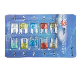 Флажковые предохранители Partex мини, М5, 7.5-30 А, набор 10 шт. НФ-00002452 
