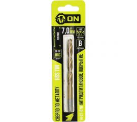 Сверло по металлу HSS TIN 7x109 мм, нитридтитановое покрытие On 14-21-070 