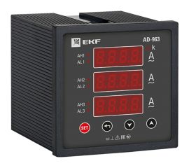 Трехфазный цифровой амперметр на панель EKF PROxima SQad-963 ad-963 