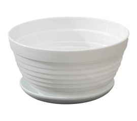 Горшок для цветов с поддоном СИМАЛЕНД Алиса 0.7 л, 15х8 см, белый 4330127 