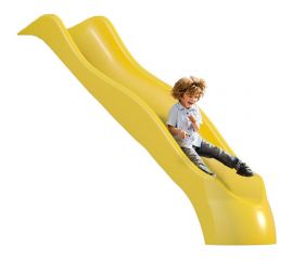 Пластиковая волновая горка для детской площадки MoyDvor желтая 2.65 