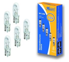 Лампа накаливания KRAFT W1,2W 24v1,2w W2x4.6d уп-ка 10 шт. KT 700029 