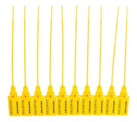 Пластиковая номерная пломба Пломба.Ру D 2,3 мм, L 140 мм, Цвет Желтый 50 шт. 639312 619312 