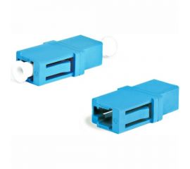Оптический проходной адаптер LC-LC Hyperline, FA-P00Z-LC/LC-N/WH-BL SM, simplex, корпус пластик 243943 