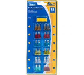 Набор предохранителей KRAFT в блист, серия MEDIUM, 12 шт KT 870000 