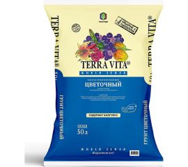 Грунт Terra Vita Живая Земля цветочный 50 л 4601104981965 