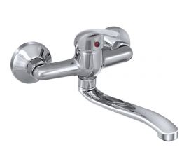 Смеситель настенный для мойки СЛАВЕН с нижним изливом одноручный СЛ-ОД-П24 