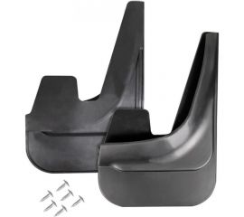 Универсальные брызговики KRAFT 2 шт, с крепежом, черные KT 835200 