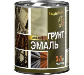 Грунт-эмаль 3 в 1 Радугамалер серая 0,9 кг 4650001275134 