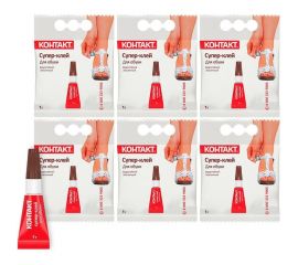 Супер-клей для обуви КОНТАКТ 1 г, пакет, КМ 120 - П01 ОБ 23233 