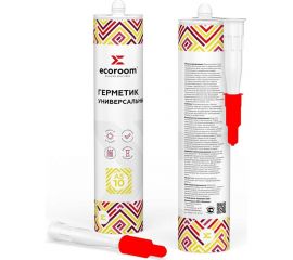 Герметик акриловый ECOROOM AS-10 универсальный, белый, 280 мл Е-Герм-3836/280 