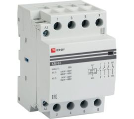 Модульный контактор EKF КМ 63А, 3NО+NC, 3 модуля km-3-63-31 