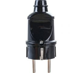 Прямая вилка TDM с заземлением, черная 16А, 250В, серии ""Народная"" SQ1806-0404 