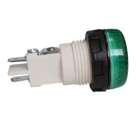 Сигнальная арматура Emas зеленая 22мм под лампу с резьбой Ba9S S224NY7 