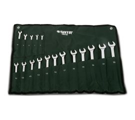 Набор комбинированных ключей с накидным наконечником 17шт Sata 08018 