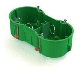 Установочная коробка GREENEL 2-местная 141х70х45мм для полых стен GE40023 
