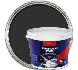 Универсальная акриловая эмаль ЯРОСЛАВСКИЕ КРАСКИ черная матовая 2,5 кг О05202 