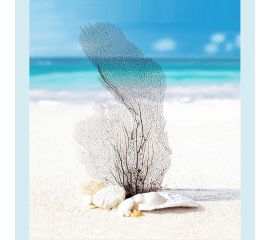 Тканевая шторка для ванны MELODIA 180х200 см, Белый песок MZ-128 21029 