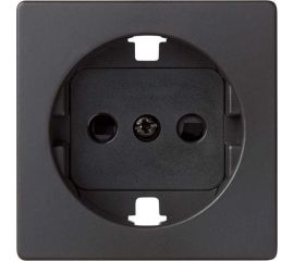Накладка на двухполюсную розетку с заземляющим контактом Simon, с защитными шторками, графит С82041-0038 