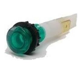 Сигнальная арматура Emas 10мм зеленая с заж. MS 6,3х0,8мм с лампой, 230В S102NY 