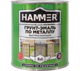 Грунт-эмаль по металлу HAMMER 3в1 б/с голубая 2,7 кг ЭК000125862 