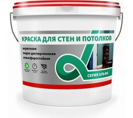 Краска водно-дисперсионная для стен и потолков KRAFOR 40 кг 1 Альфа 42759 