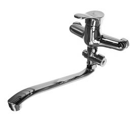 Смеситель для ванны LEDEME картридж диаметр 35 мм, длинный излив L30S L2114 65781 