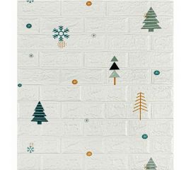 Мягкая самоклеящаяся 3D панель LAKO Елочки (белый кирпич; 70x77 см) LKD-87-04-22 