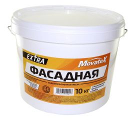 Водоэмульсионная краска Movatex EXTRA фасадная, 10 кг Т11935 