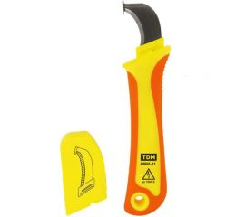 Диэлектрический монтерский нож с пяткой TDM НМИ-01 "ЭкспертЭлектрик" SQ1003-0106 