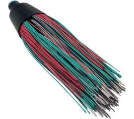 Метла ООО Агростройлидер полипропиленовая, круглая, трехкольцевая, с резьбой Ф22 мм, без черенка САД-14.04 