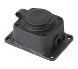 Одноместная каучуковая розетка с защитной крышкой EKF, 230В 2P+PE 16A IP44 PRO RPS-014-16-230-44-r 