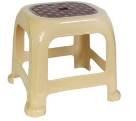 Табурет Росспласт Симпатия маленький, бежевый, высота 30 см 537763 