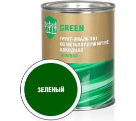 Грунт-эмаль по ржавчине ЗАО Декарт 3 в 1 зеленый 0,8 кг 30536 