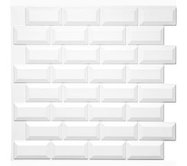 Панель облицовочная 3D ПВХ GRACE 595х560 мм Метро белый УТ000074265 