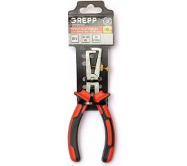 Усиленные плоскогубцы для зачистки проводов Ladina GREPP трехкомпонентная рукоятка, CrV, 160 мм 205-118 