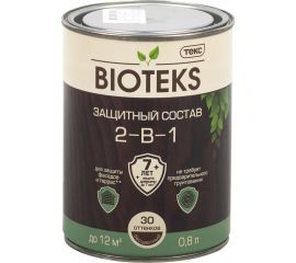 Биоантисептик Текс классик универсал бесцветный 0,8 л защ. состав 2 в 1 48633 