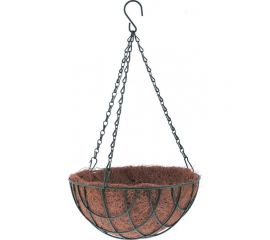 Подвесное кашпо PALISAD с вкладышем из коковиты, полукруглое d30см 69017 