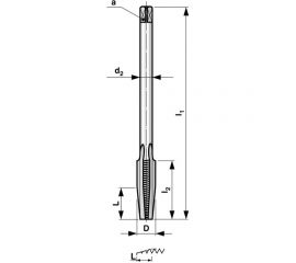 Гаечный метчик Bucovice Tools М 6 Шаг 1.0 мм 115CrV3 119060 
