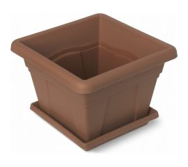 Горшок с поддоном Martika Квадро 8.1 л, 28x28 см, терракотовый С164Т 