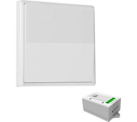 Дистанционный 1-клавишный выключатель GRITT Elegance белый комплект: 1 выключатель, 1 радиореле 1000Вт 12104 