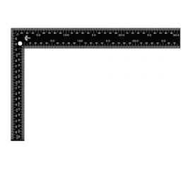 Металлическая линейка-угольник МастерАлмаз 200х300 мм цвет черный 10509130 