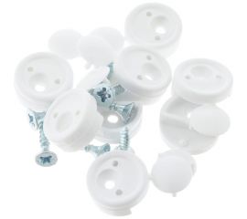 Пластиковый зеркалодержатель Tech-Krep белый с шур. 8 шт. 127525 