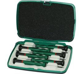 Набор плоских шлицевых отверток для высокоточных работ 6шт Sata 09311 