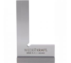 Поверочный угольник WIEDERKRAFT 90 градусов, 100x60x20x5 мм, класс 1 WDK-MR10060 
