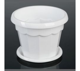 Горшок для цветов Доляна Эрика 0.7 л, белый 1345252 