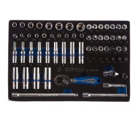 Набор торцевых головок с принадлежностями (1/4"", ложемент, 65 предметов) KING TONY 9-2565MRV 