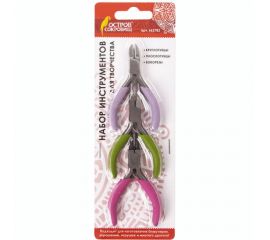 Набор инструментов Остров сокровищ круглогубцы, плоскогубцы, бокорезы, 8 см 662782 