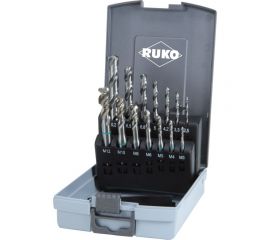 Набор машинных метчиков RUKO HSS 35 град M3-M12+сверла 245049RO 